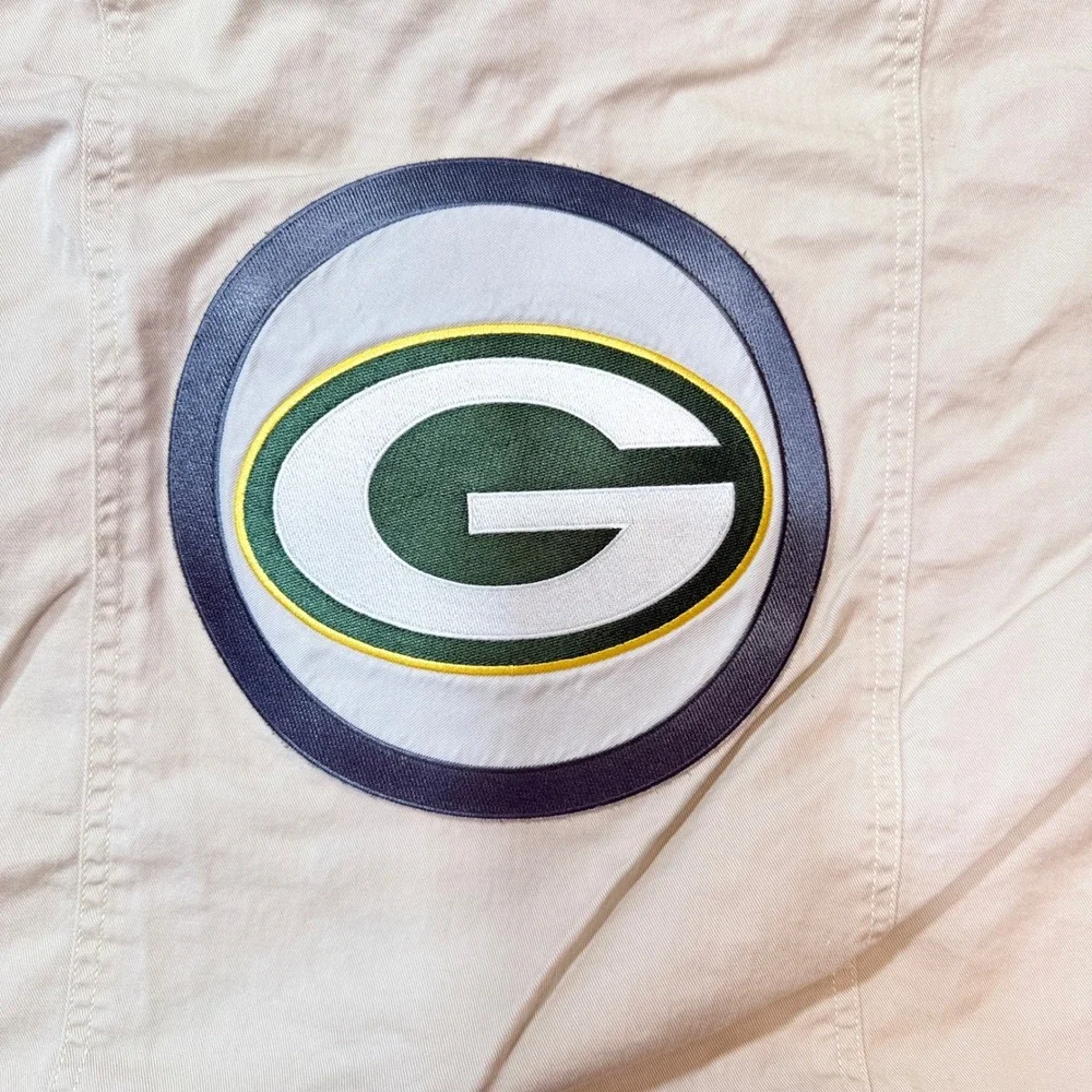 PBteen‎ Green Bay Packers Pillow Shams Standard Khaki Good Set of 2 Cotton Logo